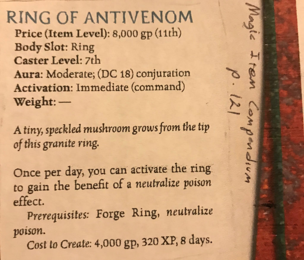 Ring of Antivenom