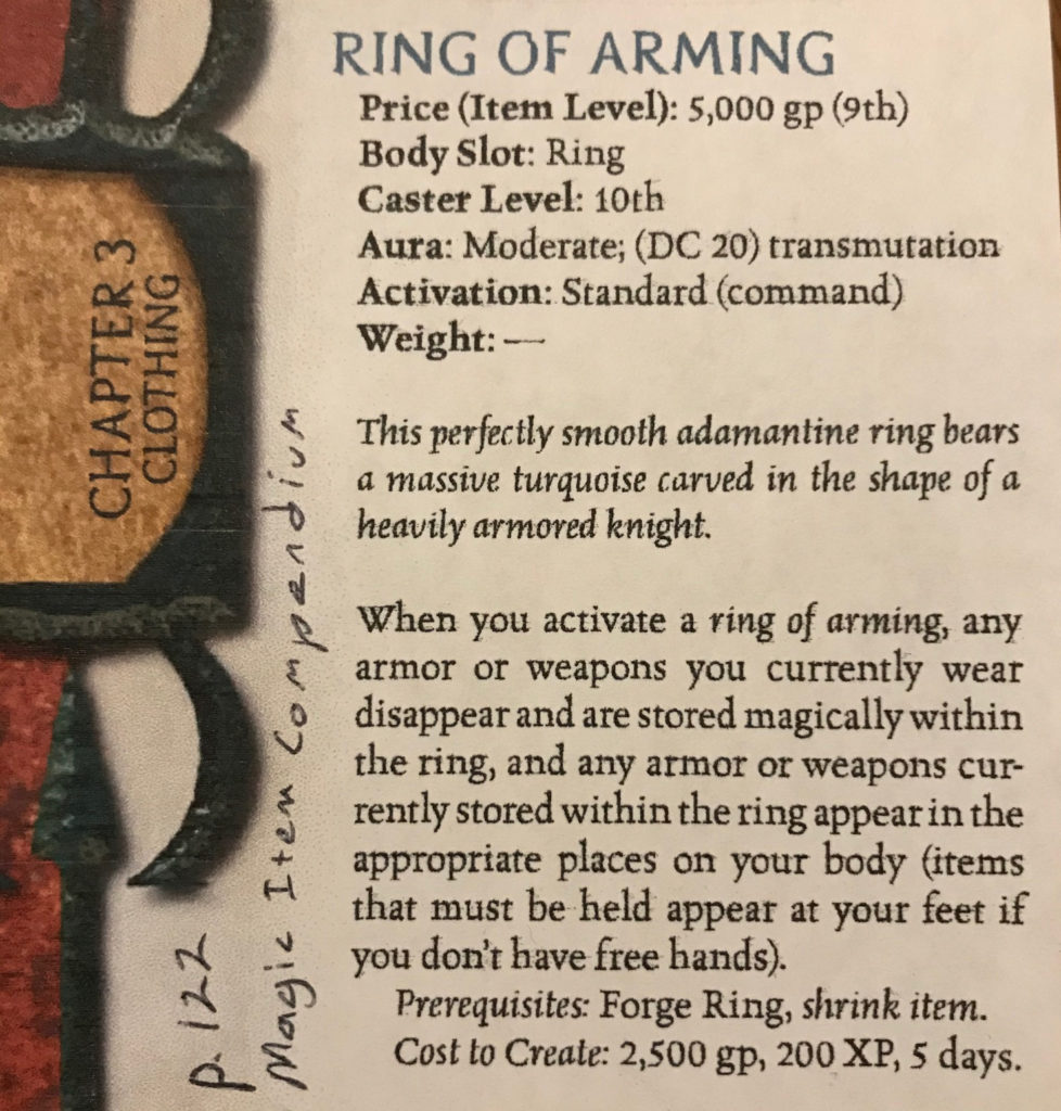 Ring of Arming