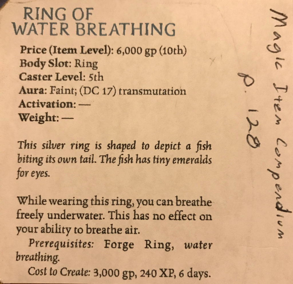 Ring of Water Breathing